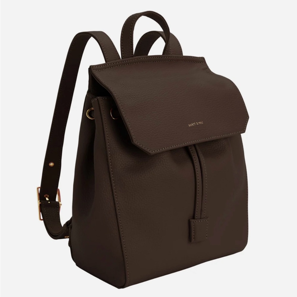 Mumbai Med Vegan Backpack in Chocolate Brown